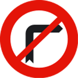 prohibido girar a la derecha